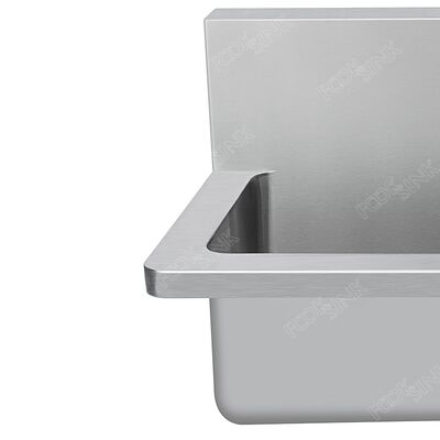 Factory Production Direct Price Public Sink Brushed Large Outdoor 304 Stainless Steel Sinks Kitchen Custom Size Commercial Stainless Steel 1200mm Long Hand Washing Trough