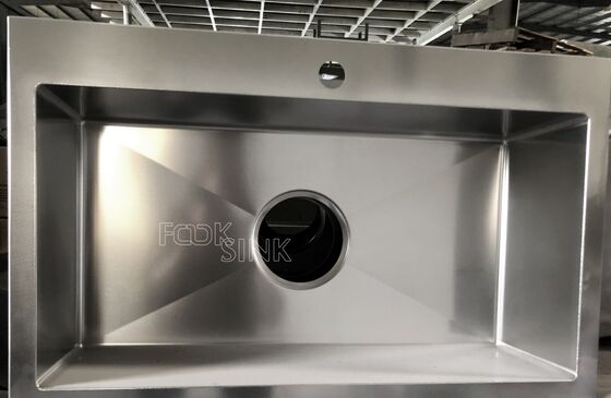 인기 한국 스타일 탑 마운트 싱크장 860x520mm 185mm 배수 구멍과 함께 부각 된 부엌 싱크장 꿀집 나노 싱크장 스크래치 저항성 Ss304 스테인리스 스틸 싱크장 아파트 평면