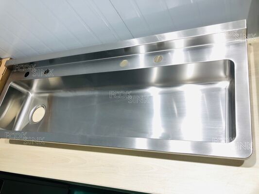 실외 산업용 스테인레스 스틸 긴 손 씻기 통 싱크탱크 금속 손 씻기 용기 공장 작업실 레스토랑 부엌