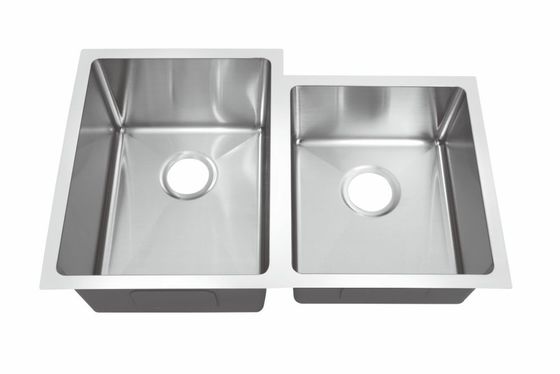 Double Bowl Undermount Kitchen Sink Manual Made With Polished Surface